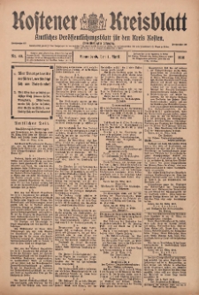 Kostener Kreisblatt: amtliches Veröffentlichungsblatt für den Kreis Kosten 1916.04.01 Jg.51 Nr40