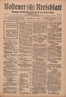 Kostener Kreisblatt: amtliches Veröffentlichungsblatt für den Kreis Kosten 1916.04.06 Jg.51 Nr42