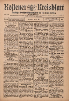Kostener Kreisblatt: amtliches Veröffentlichungsblatt für den Kreis Kosten 1916.05.02 Jg.51 Nr53