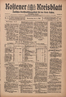 Kostener Kreisblatt: amtliches Veröffentlichungsblatt für den Kreis Kosten 1916.05.11 Jg.51 Nr57