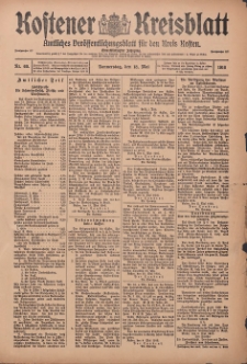 Kostener Kreisblatt: amtliches Veröffentlichungsblatt für den Kreis Kosten 1916.05.18 Jg.51 Nr60