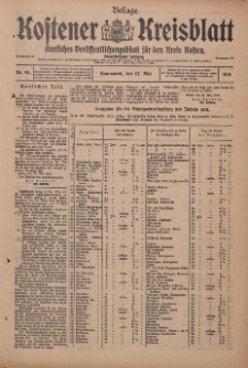 Kostener Kreisblatt: amtliches Ver&ouml;ffentlichungsblatt f&uuml;r den Kreis Kosten 1916.05.27 Jg.51 Nr64: Beilage