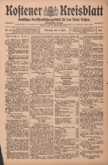 Kostener Kreisblatt: amtliches Veröffentlichungsblatt für den Kreis Kosten 1916.06.06 Jg.51 Nr68