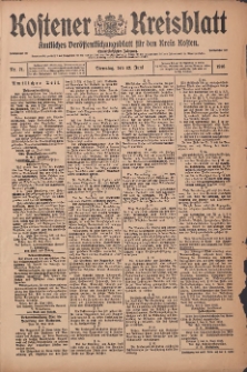 Kostener Kreisblatt: amtliches Veröffentlichungsblatt für den Kreis Kosten 1916.06.13 Jg.51 Nr71
