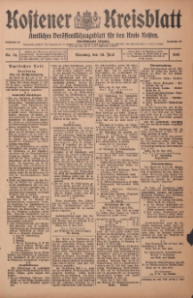 Kostener Kreisblatt: amtliches Veröffentlichungsblatt für den Kreis Kosten 1916.06.20 Jg.51 Nr74