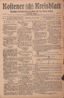Kostener Kreisblatt: amtliches Veröffentlichungsblatt für den Kreis Kosten 1916.06.22 Jg.51 Nr75