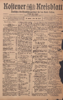 Kostener Kreisblatt: amtliches Veröffentlichungsblatt für den Kreis Kosten 1916.06.29 Jg.51 Nr78
