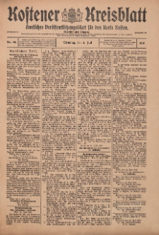 Kostener Kreisblatt: amtliches Veröffentlichungsblatt für den Kreis Kosten 1916.07.04 Jg.51 Nr80