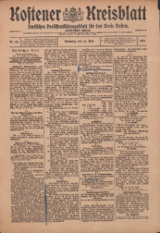 Kostener Kreisblatt: amtliches Veröffentlichungsblatt für den Kreis Kosten 1916.07.11 Jg.51 Nr83