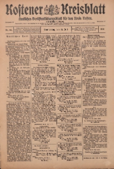 Kostener Kreisblatt: amtliches Veröffentlichungsblatt für den Kreis Kosten 1916.07.13 Jg.51 Nr84