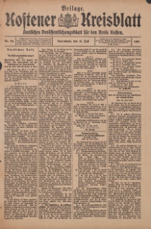 Kostener Kreisblatt: amtliches Veröffentlichungsblatt für den Kreis Kosten 1916.07.15 Jg.51 Nr85: Beilage