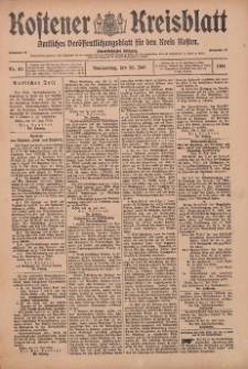 Kostener Kreisblatt: amtliches Veröffentlichungsblatt für den Kreis Kosten 1916.07.20 Jg.51 Nr87