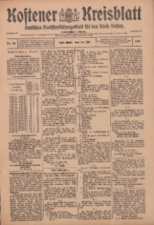 Kostener Kreisblatt: amtliches Ver&ouml;ffentlichungsblatt f&uuml;r den Kreis Kosten 1916.07.22 Jg.51 Nr88
