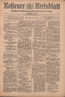 Kostener Kreisblatt: amtliches Veröffentlichungsblatt für den Kreis Kosten 1916.07.27 Jg.51 Nr90