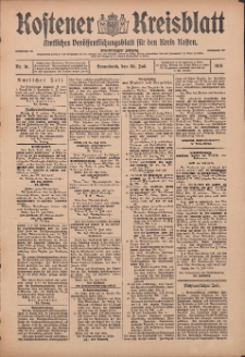 Kostener Kreisblatt: amtliches Veröffentlichungsblatt für den Kreis Kosten 1916.07.29 Jg.51 Nr91