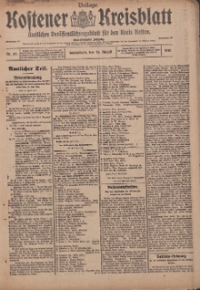 Kostener Kreisblatt: amtliches Veröffentlichungsblatt für den Kreis Kosten 1916.08.12 Jg.51 Nr97: Beilage