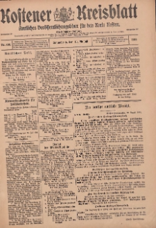 Kostener Kreisblatt: amtliches Ver&ouml;ffentlichungsblatt f&uuml;r den Kreis Kosten 1916.08.19 Jg.51 Nr100