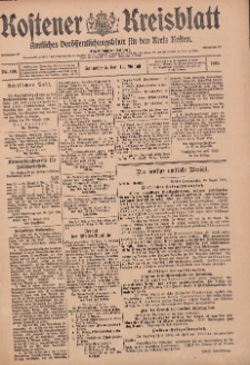 Kostener Kreisblatt: amtliches Veröffentlichungsblatt für den Kreis Kosten 1916.08.19 Jg.51 Nr100