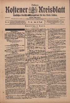 Kostener Kreisblatt: amtliches Ver&ouml;ffentlichungsblatt f&uuml;r den Kreis Kosten 1916.08.22 Jg.51 Nr101: Beilage