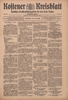 Kostener Kreisblatt: amtliches Veröffentlichungsblatt für den Kreis Kosten 1916.08.26 Jg.51 Nr103