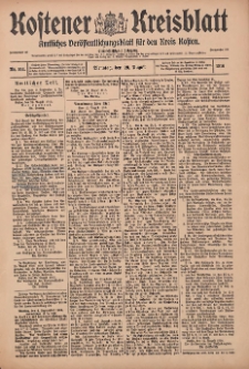 Kostener Kreisblatt: amtliches Ver&ouml;ffentlichungsblatt f&uuml;r den Kreis Kosten 1916.08.29 Jg.51 Nr104