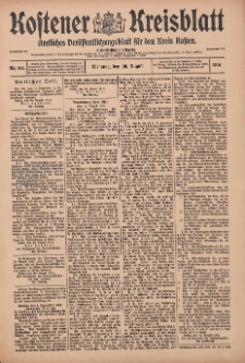 Kostener Kreisblatt: amtliches Veröffentlichungsblatt für den Kreis Kosten 1916.08.29 Jg.51 Nr104