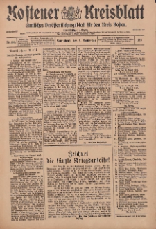 Kostener Kreisblatt: amtliches Veröffentlichungsblatt für den Kreis Kosten 1916.09.02 Jg.51 Nr106