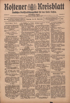Kostener Kreisblatt: amtliches Veröffentlichungsblatt für den Kreis Kosten 1916.09.02 Jg.51 Nr110