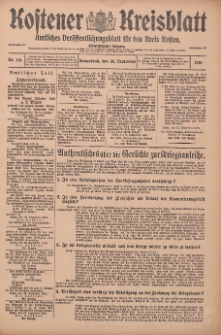 Kostener Kreisblatt: amtliches Veröffentlichungsblatt für den Kreis Kosten 1916.09.30 Jg.51 Nr118