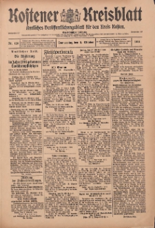 Kostener Kreisblatt: amtliches Ver&ouml;ffentlichungsblatt f&uuml;r den Kreis Kosten 1916.10.05 Jg.51 Nr120