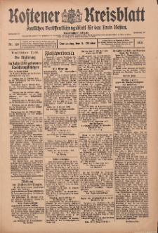 Kostener Kreisblatt: amtliches Veröffentlichungsblatt für den Kreis Kosten 1916.10.05 Jg.51 Nr120