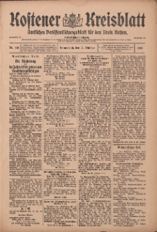 Kostener Kreisblatt: amtliches Veröffentlichungsblatt für den Kreis Kosten 1916.10.07 Jg.51 Nr121