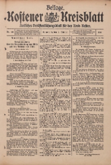 Kostener Kreisblatt: amtliches Veröffentlichungsblatt für den Kreis Kosten 1916.10.07 Jg.51 Nr121: Beilage
