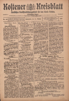Kostener Kreisblatt: amtliches Ver&ouml;ffentlichungsblatt f&uuml;r den Kreis Kosten 1916.10.14 Jg.51 Nr124
