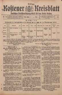 Kostener Kreisblatt: amtliches Veröffentlichungsblatt für den Kreis Kosten 1916.10.14 Jg.51 Nr124; Beilage