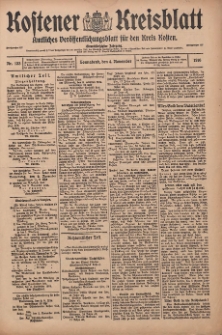 Kostener Kreisblatt: amtliches Ver&ouml;ffentlichungsblatt f&uuml;r den Kreis Kosten 1916.11.04 Jg.51 Nr133