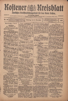 Kostener Kreisblatt: amtliches Ver&ouml;ffentlichungsblatt f&uuml;r den Kreis Kosten 1916.11.21 Jg.51 Nr140