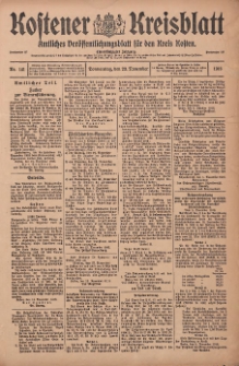 Kostener Kreisblatt: amtliches Veröffentlichungsblatt für den Kreis Kosten 1916.11.23 Jg.51 Nr141