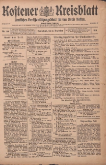 Kostener Kreisblatt: amtliches Ver&ouml;ffentlichungsblatt f&uuml;r den Kreis Kosten 1916.12.02 Jg.51 Nr145