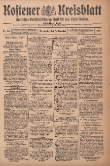 Kostener Kreisblatt: amtliches Ver&ouml;ffentlichungsblatt f&uuml;r den Kreis Kosten 1916.12.07 Jg.51 Nr147