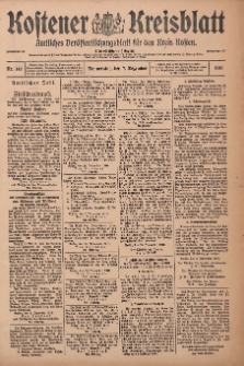 Kostener Kreisblatt: amtliches Veröffentlichungsblatt für den Kreis Kosten 1916.12.07 Jg.51 Nr147