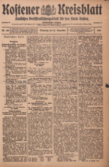 Kostener Kreisblatt: amtliches Ver&ouml;ffentlichungsblatt f&uuml;r den Kreis Kosten 1916.12.12 Jg.51 Nr149