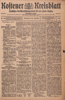 Kostener Kreisblatt: amtliches Veröffentlichungsblatt für den Kreis Kosten 1916.12.12 Jg.51 Nr149