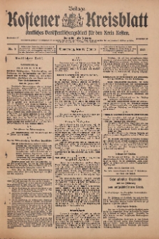 Kostener Kreisblatt: amtliches Veröffentlichungsblatt für den Kreis Kosten 1917.01.11 Jg.52 Nr5: Beilage