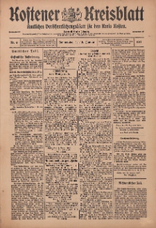 Kostener Kreisblatt: amtliches Veröffentlichungsblatt für den Kreis Kosten 1917.01.18 Jg.52 Nr8