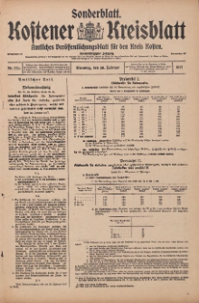 Kostener Kreisblatt: amtliches Ver&ouml;ffentlichungsblatt f&uuml;r den Kreis Kosten 1917.02.20 Jg.52 Nr22a: Sonderblatt