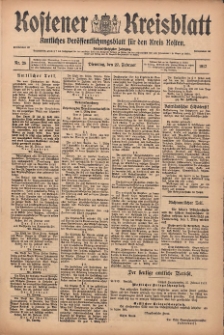 Kostener Kreisblatt: amtliches Veröffentlichungsblatt für den Kreis Kosten 1917.02.27 Jg.52 Nr25