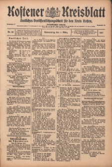 Kostener Kreisblatt: amtliches Veröffentlichungsblatt für den Kreis Kosten 1917.03.01 Jg.52 Nr26