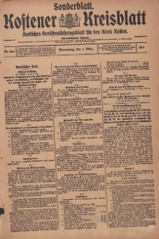Kostener Kreisblatt: amtliches Veröffentlichungsblatt für den Kreis Kosten 1917.02.22 Jg.52 Nr26a: Sonderblatt
