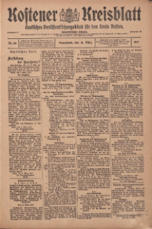 Kostener Kreisblatt: amtliches Veröffentlichungsblatt für den Kreis Kosten 1917.03.10 Jg.52 Nr30